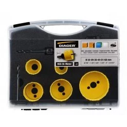Scie Trépan DIAGER Mallette 9 Scies Cloche HSS - 651C